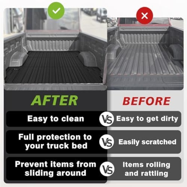 TripleAliners Truck Bed Mat Compatible with 2019-2024 2025 Chevy Silverado/GMC - Image 7