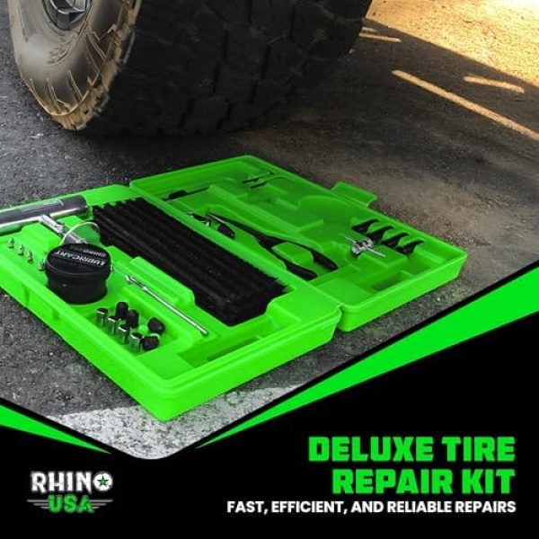 Rhino USA Tire Repair Kit (86-Piece) Professional Heavy Duty Tire Plug Kit - Image 7