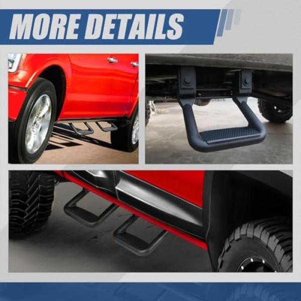 Auto Dynasty Universal Side Step for Pickups & Trucks, Aluminum, Black Coated - Image 8
