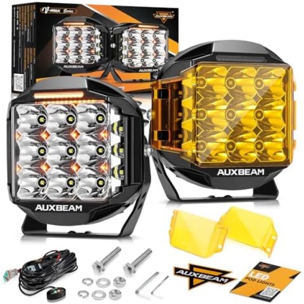 Auxbeam 7 Inch LED Pod Lights, 228W Super Bright Driving Side Shooter Lights - Image 8