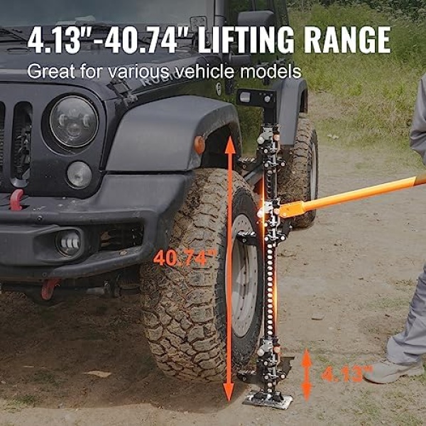 VEVOR Farm Jack,48" Utility High Lift Farm Jack, 7000 lbs Capacity Ratcheting - Image 3
