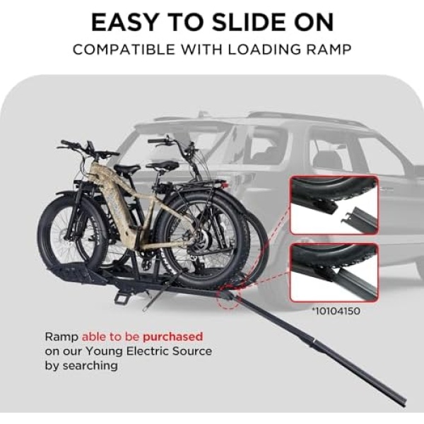 E-Bike Rack Hitch Mount Platform Style for Cars Trucks SUVs Minivans RV - Image 6
