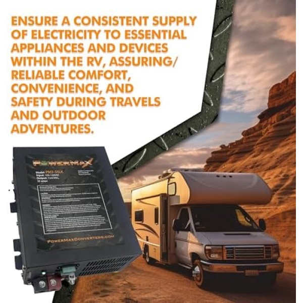 PowerMax PM3-55 RV Power Converter | High-Performance 110 Volt to 12 Volt DC - Image 5