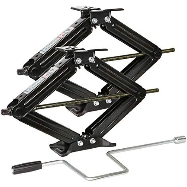 Weize Camper RV Trailer Stabilizer Leveling Scissor Jacks with Handle -24"
