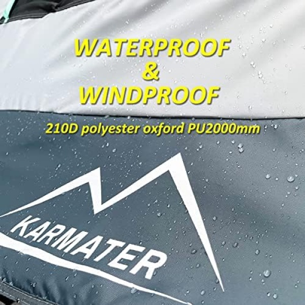 Pickup Truck Tent, Waterproof PU2000mm for Camping 5.5-6.5 Ft Bed, 2-Person - Image 8