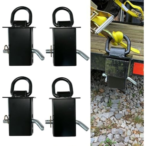 4Pcs Stake Pocket D Ring Trailer Stake Pocket Tie Down 16200lbs Fit for Utility - Image 4