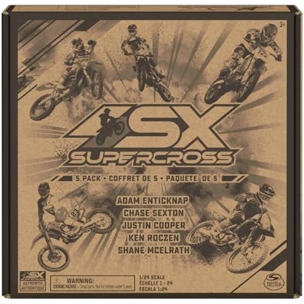 Authentic 5-Pack of 1:24 Scale Die-Cast Motorcycles with Rider Figure, Toy Moto - Image 6
