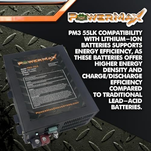 PowerMax PM3-55 RV Power Converter | High-Performance 110 Volt to 12 Volt DC - Image 3