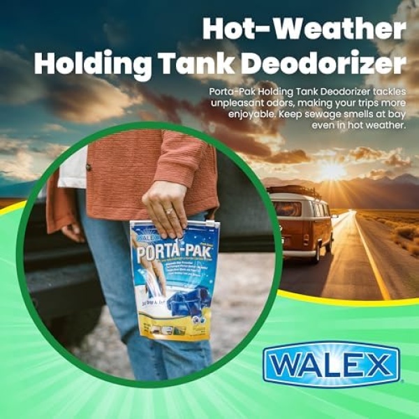 Walex Porta-Pak Black Holding Tank Deodorizer & Portion Control System - Image 3