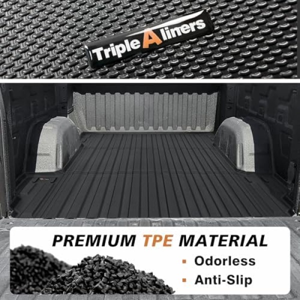 TripleAliners Truck Bed Mat Compatible with 2019-2024 2025 Chevy Silverado/GMC - Image 8