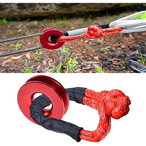 FizLig 41000 lb Recovery Ring for Winch Snatch - Heavy Duty Synthetic Rope Soft - Image 3