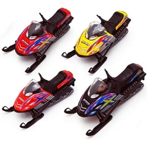 KiNSFUN Die Cast Metal Snowmobile Model, 5 Inch, 1 Random Color