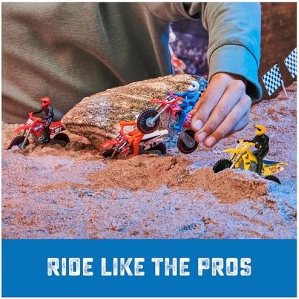 Authentic 5-Pack of 1:24 Scale Die-Cast Motorcycles with Rider Figure, Toy Moto - Image 4
