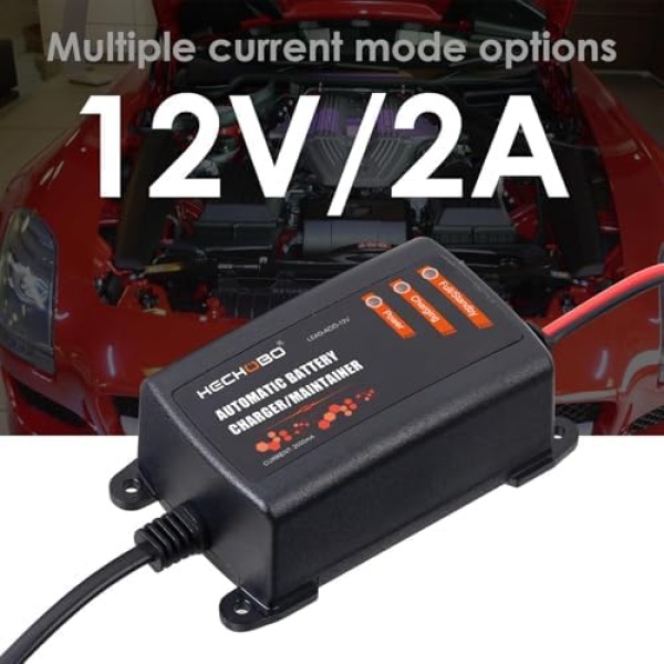 12v 2A Battery Charger, Trickle Charger for Lawn Mower Battery, Motorcycle, car - Image 2