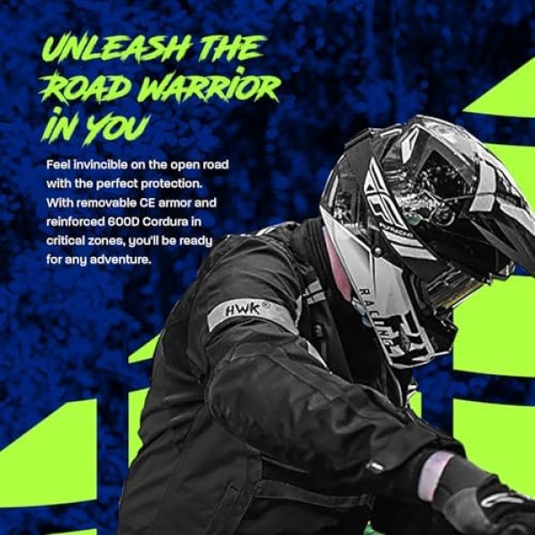 HWK Scorpion Motorcycle Jacket for Men & Women, Motorcycle Gear - Image 6
