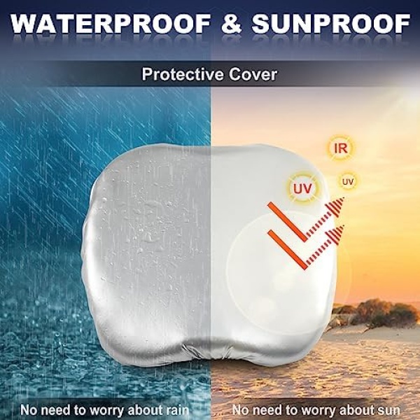 Motorcycle Gel Seat Cushion with Seat Pad Sunshade Cover, Large 3D-Honeycomb - Image 6