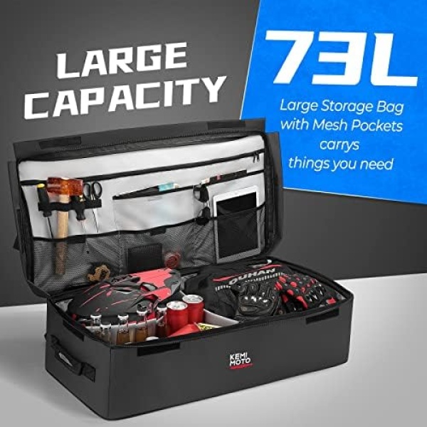 KEMIMOTO ATV Gear Bag for Front Rear Rack, ATV Storage Bags Water-Resistant - Image 2