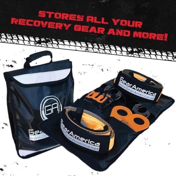 GearAmerica Off Road Recovery Kit, 9 Ton, Includes Tow Strap, Tree Saver, Snatch - Image 7