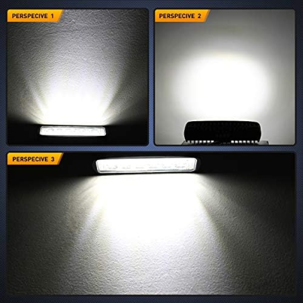 Nilight LED Light Bar 2PCS 18W 6Inch Flood LED Pods Offroad Fog Light Waterproof - Image 6