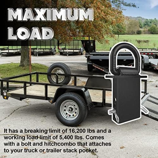 Stake Pocket D Rings 4Pcs 18000lbs Heavy Duty Removable D-Ring Stake Pocket Tie - Image 4