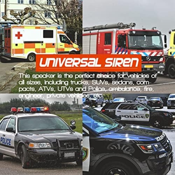 BooYu 12V 200W 9 Tones Police Warning Emergency Siren PA System - Image 4