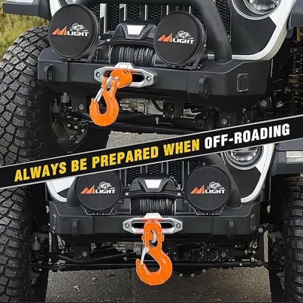 Nilight Forged Steel Winch Hook 3/8" Grade 70 Safety Latch Winch Cable Hook - Image 9
