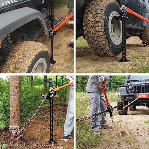 VEVOR Farm Jack,48" Utility High Lift Farm Jack, 7000 lbs Capacity Ratcheting - Image 6