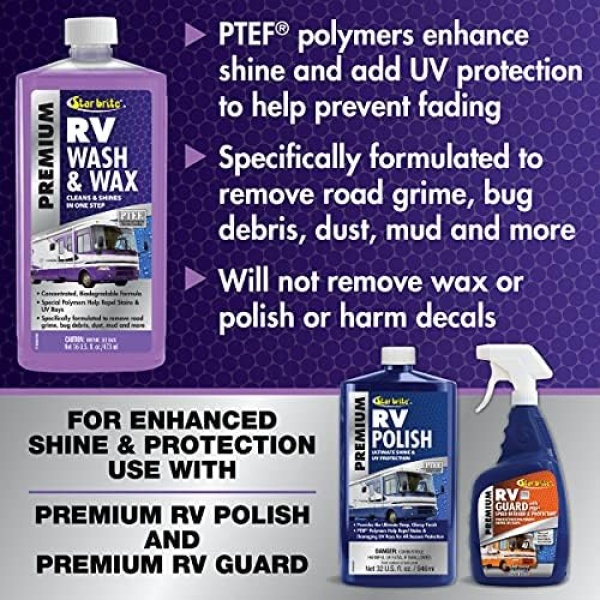 STAR BRITE RV Wash & Wax w/PTEF (71500) One Step Concentrated Cleaner - Image 4