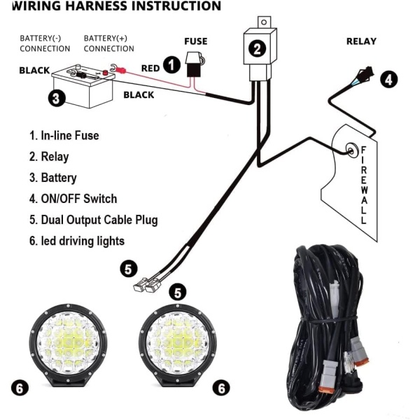 BIGLIONX Round LED Offroad Lights 7inch 2pcs 210W 32000LM LED Off Road Light - Image 7