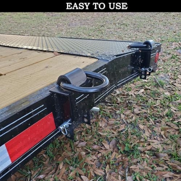 4Pcs Stake Pocket D Ring Trailer Stake Pocket Tie Down 16200lbs Fit for Utility - Image 7