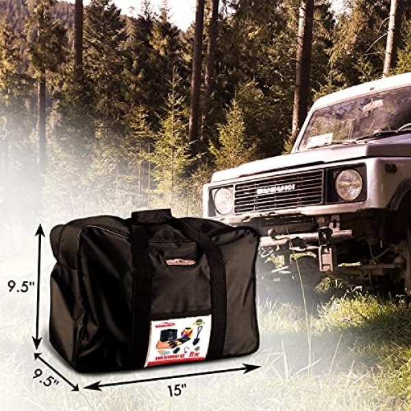 11Pcs Recovery Gear Offroad 4x4 kit-3 Pk Snatch Straps+2 D-Shackles+Snatch - Image 6