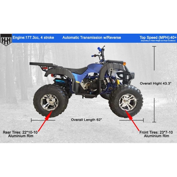 HHH 200cc ATV Model Bull 200S Deluxe ATV Big Size Utility ATV Fully Automatic - Image 3