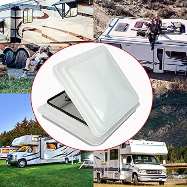 14" RV Roof Vent for Camper Trailer Universal White Lid Roof Vent with 12V RV - Image 8